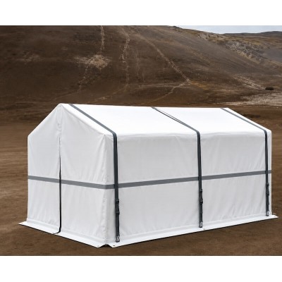 Tente de soudage CEPRO Heavy Duty modulaire - Largeurs 3 et 4 m en utilisation