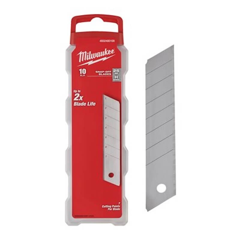 Lames sécables 25 mm Milwaukee - Boîte de 10 - 4932480108