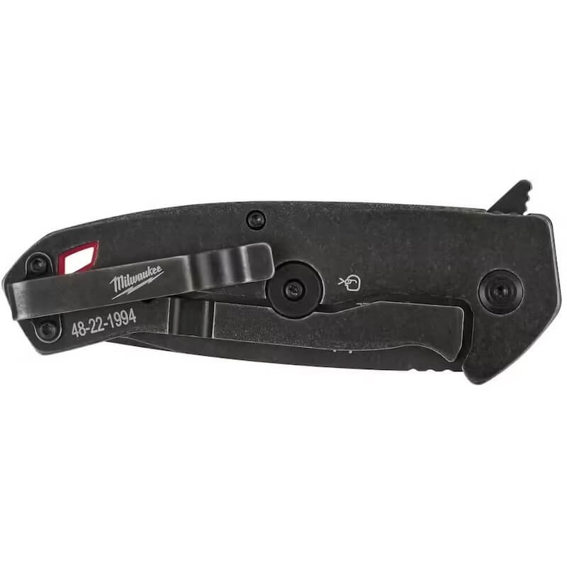 Couteau pliant Milwaukee HARDLINE™ lame lisse D2 - 75 mm - 48221994 fermé
