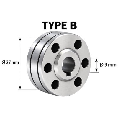 Lot de 2 galets type B GYS pour fil acier Ø 0,8 / 1,0 mm - 042360 2