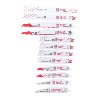 Lot de 12 lames de scie sabre SAWZALL™ métal et bois - MILWAUKEE - 49472229