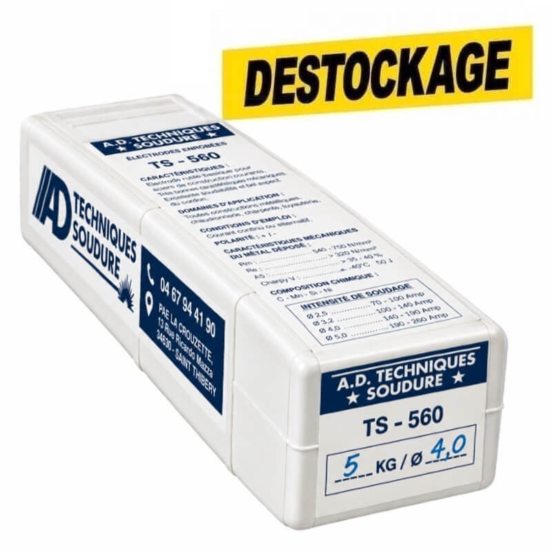 Électrode rutile pour acier toute position Ø4,0 - 5,0kg - TS-560-4.0