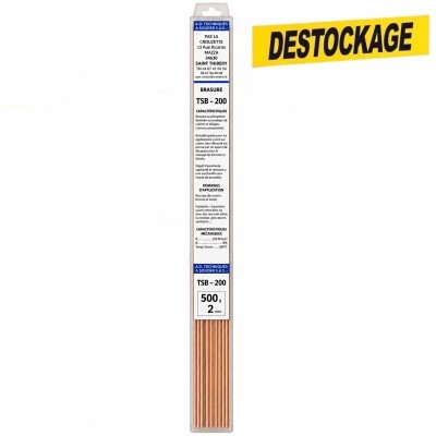 Baguettes de brasure cuivre phosphore TSB-200 - Ø 2 mm - 500 g