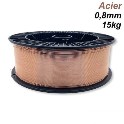 Bobine de fil MIG MAG - ACIER SG2 Ø0,8 - 15kg D300