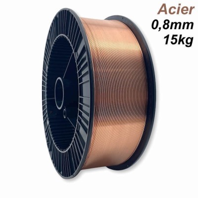Bobine de fil MIG MAG - ACIER SG2 Ø0,8 - 15kg D300