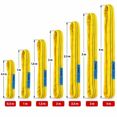 Élingue ronde sans fin 3 tonne - 0,5 à 4m - LEVAC 4428P 2