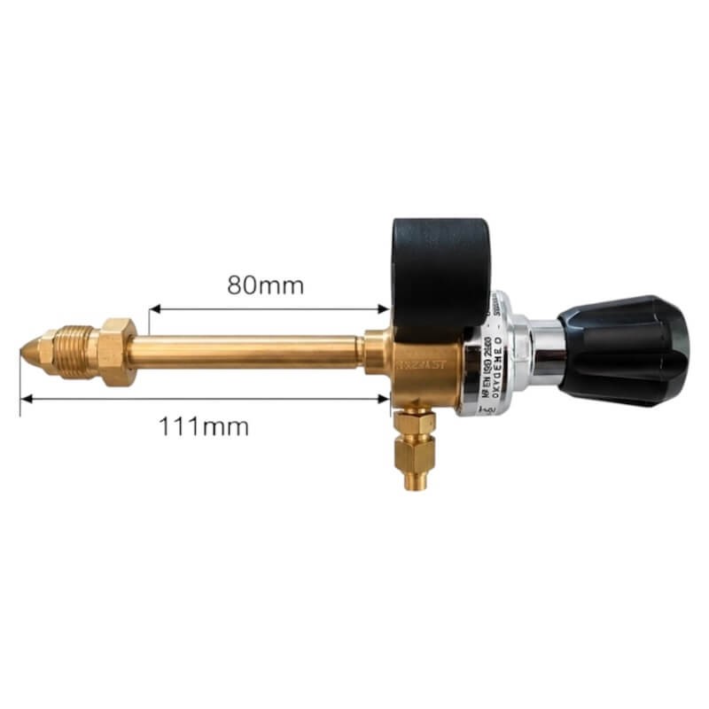 Détendeur oxygène TLS MINI ELAN 16 bars - B2 / B5 / B11 dimensions