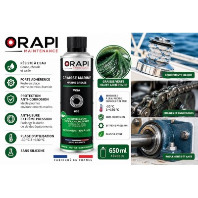 Graisse marine extrême pression WSA 605 - Aérosol 650 ml - ORAPI 2