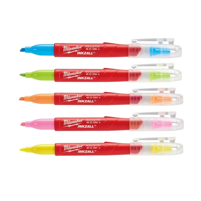 5-marqueurs-a-pointe-fine-inkzall-milwaukee-bouchon-ouvert