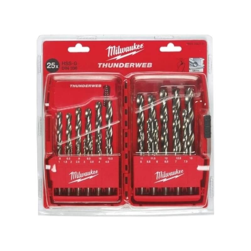 coffret-de-25-forets-metaux-milwaukee-hss-g-thunderweb