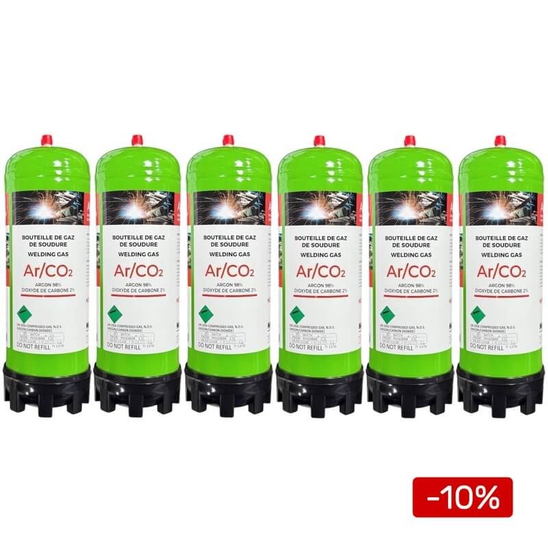 bouteille-de-gaz-jetable-argon-98/100-CO2-2/100-2,2-litres-inox-x6