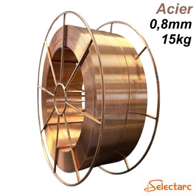 bobine-de-fil-mig-mag-acier-sg2-0,8mm-15kg-selectarc