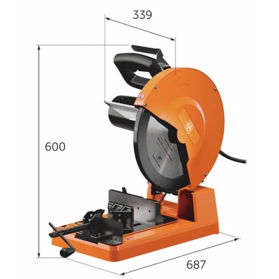 scie-a-metau-pendulaire-fein-mkas-355-dimensions