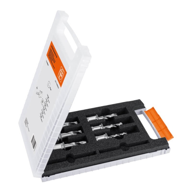 set-de-forets-helicoidaux-hss-feinavec-porte-outil-weldon-3/4-6–16-mm