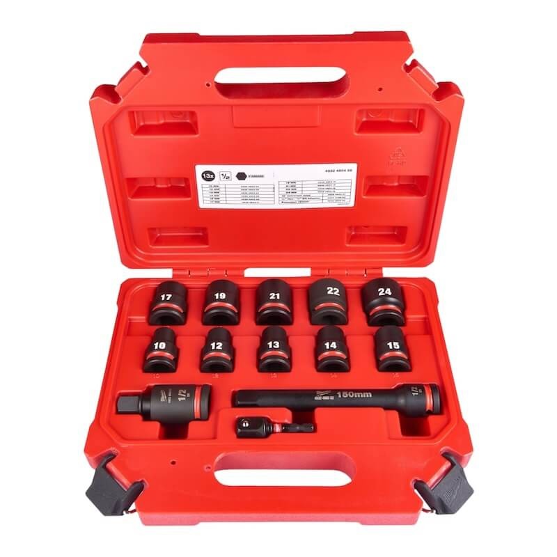 coffret-douilles-a-choc-milwaukee-shockwave-1/2-courtes-13-pieces