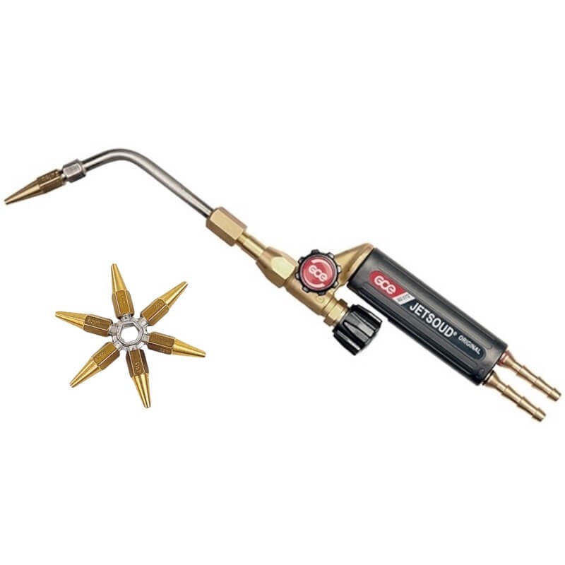 Chalumeau soudeur oxy-acétylénique GCE Jetsoud OT avec 7 becs
