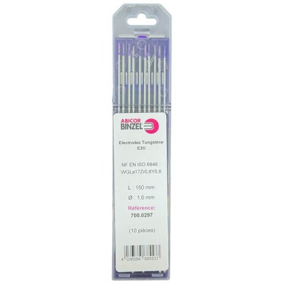 Electrode Tungstène E3 violette - Ø1,6x150mm