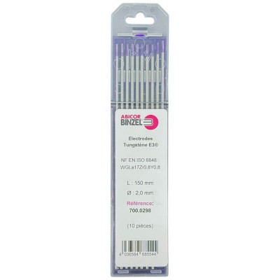 Electrode Tungstène E3 violette - Ø2,0x150mm