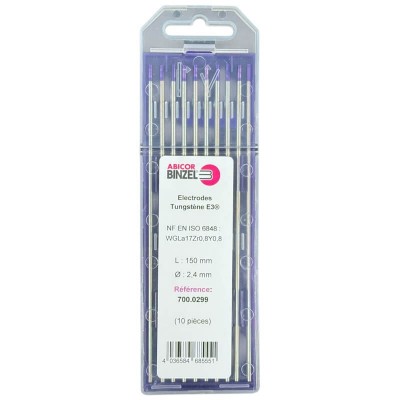 Electrode Tungstène E3 violette - Ø2,4x150mm